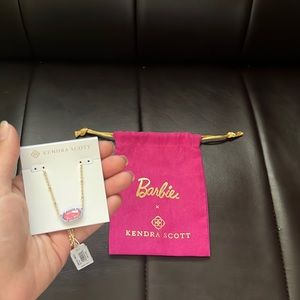 Barbie™ x Kendra Scott Gold Elisa Satellite Necklace in Pink